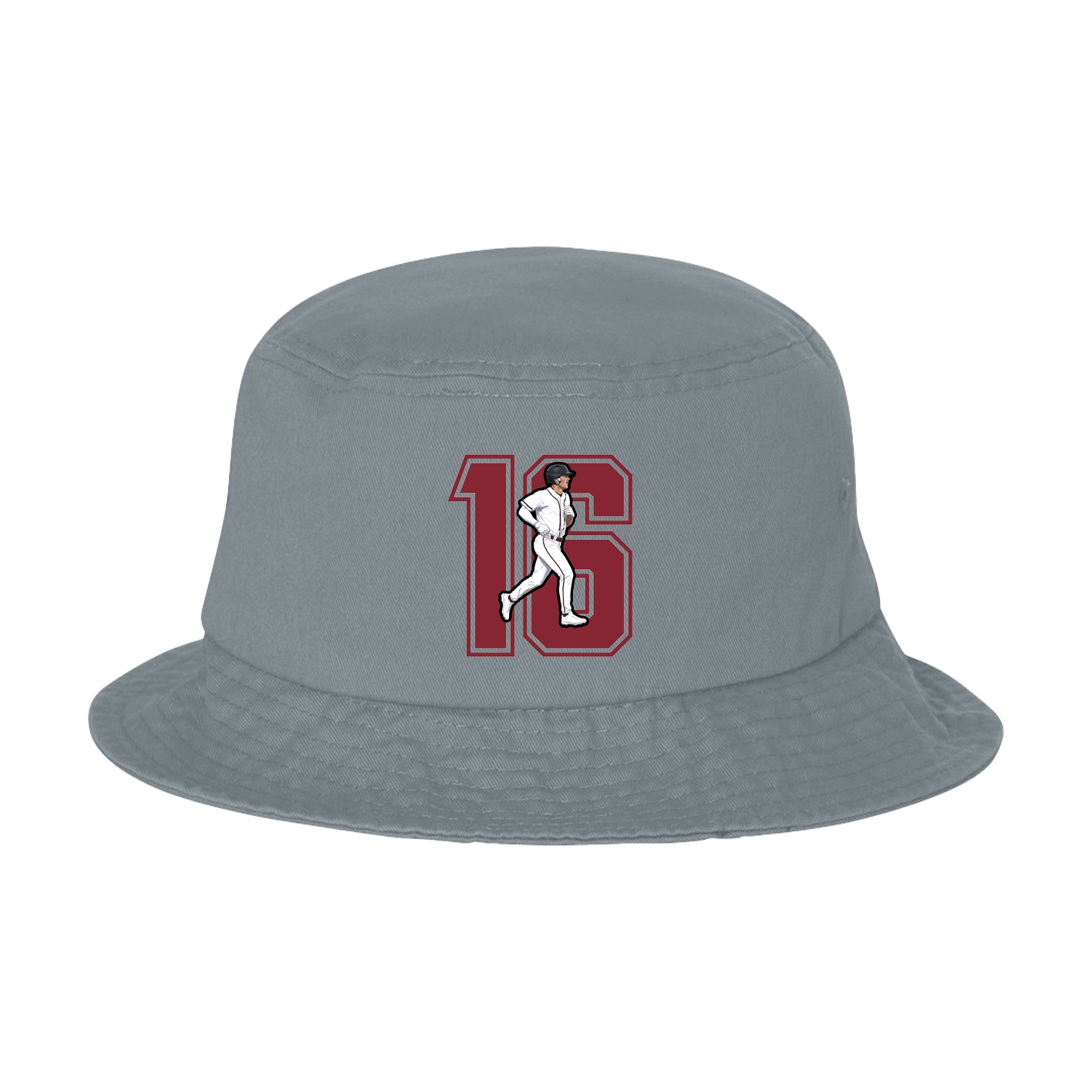 Bucket Cap — Number in Grey