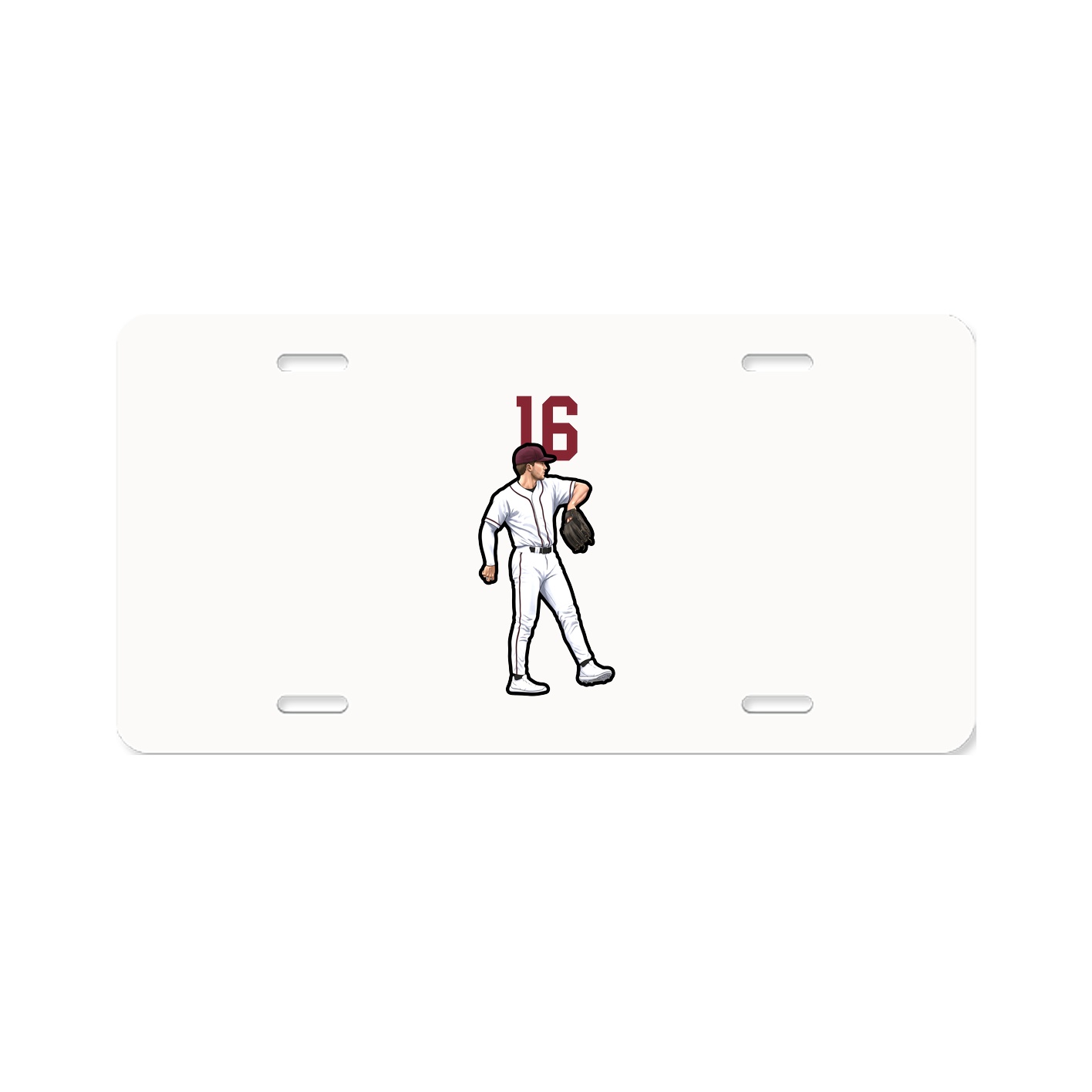 License Plate — Number Top in Classic
