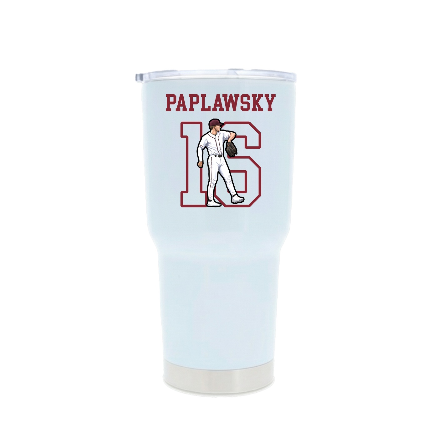 30oz Stainless Steel Tumbler — Shirsey in White