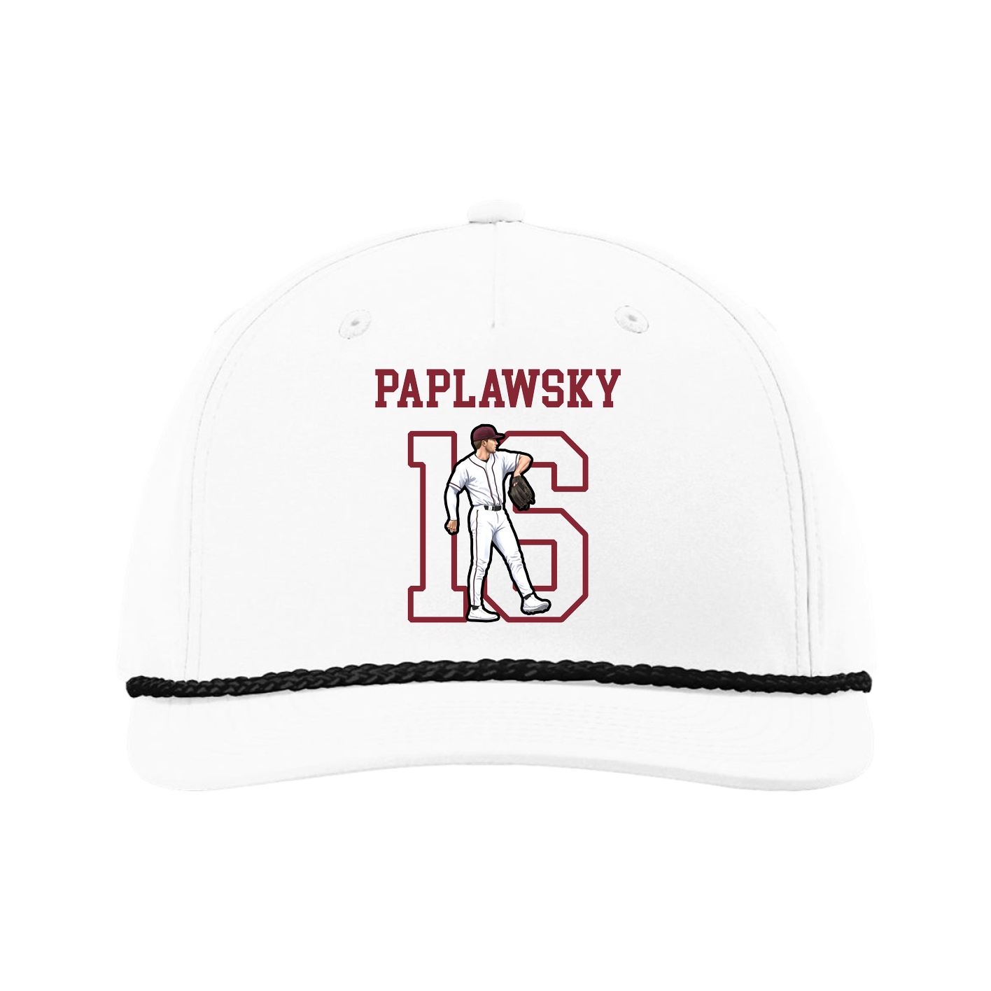 Five-Panel Classic Rope Cap — Shirsey in White