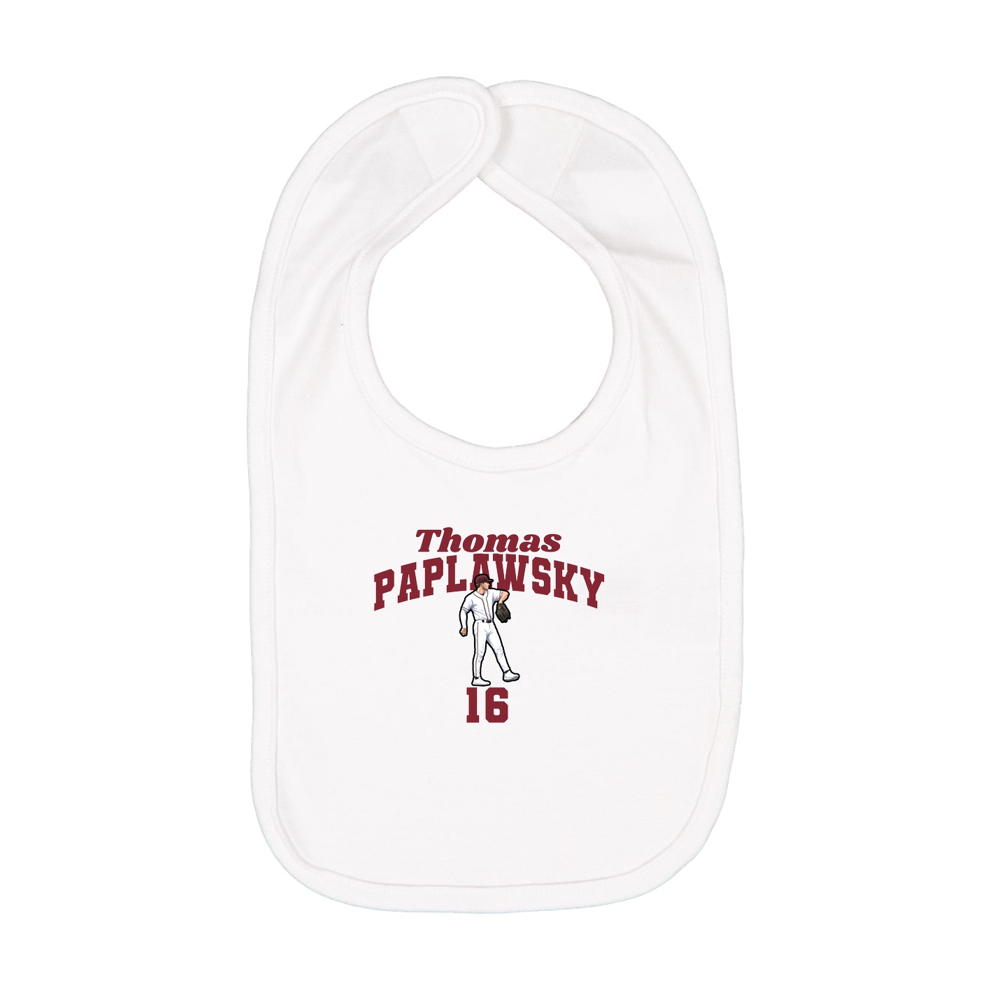 Infant Bib — Signature Arch in White