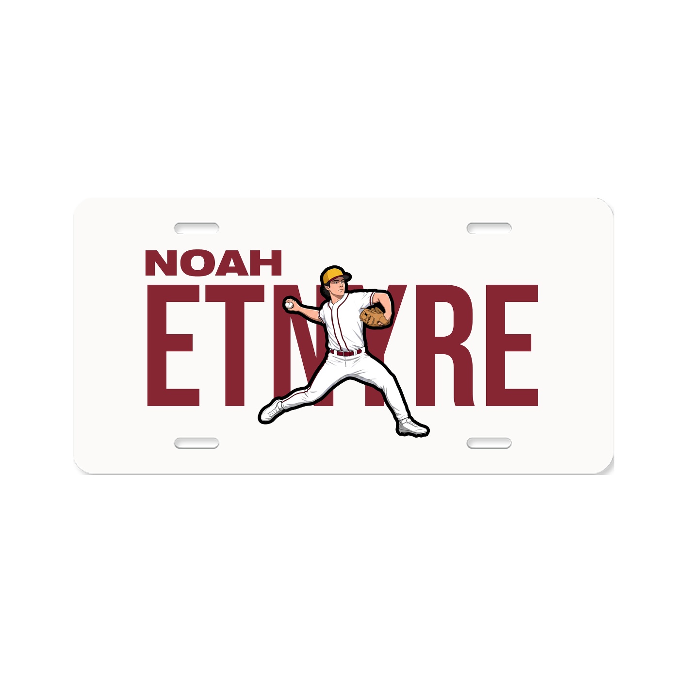 License Plate — Player Name in Classic