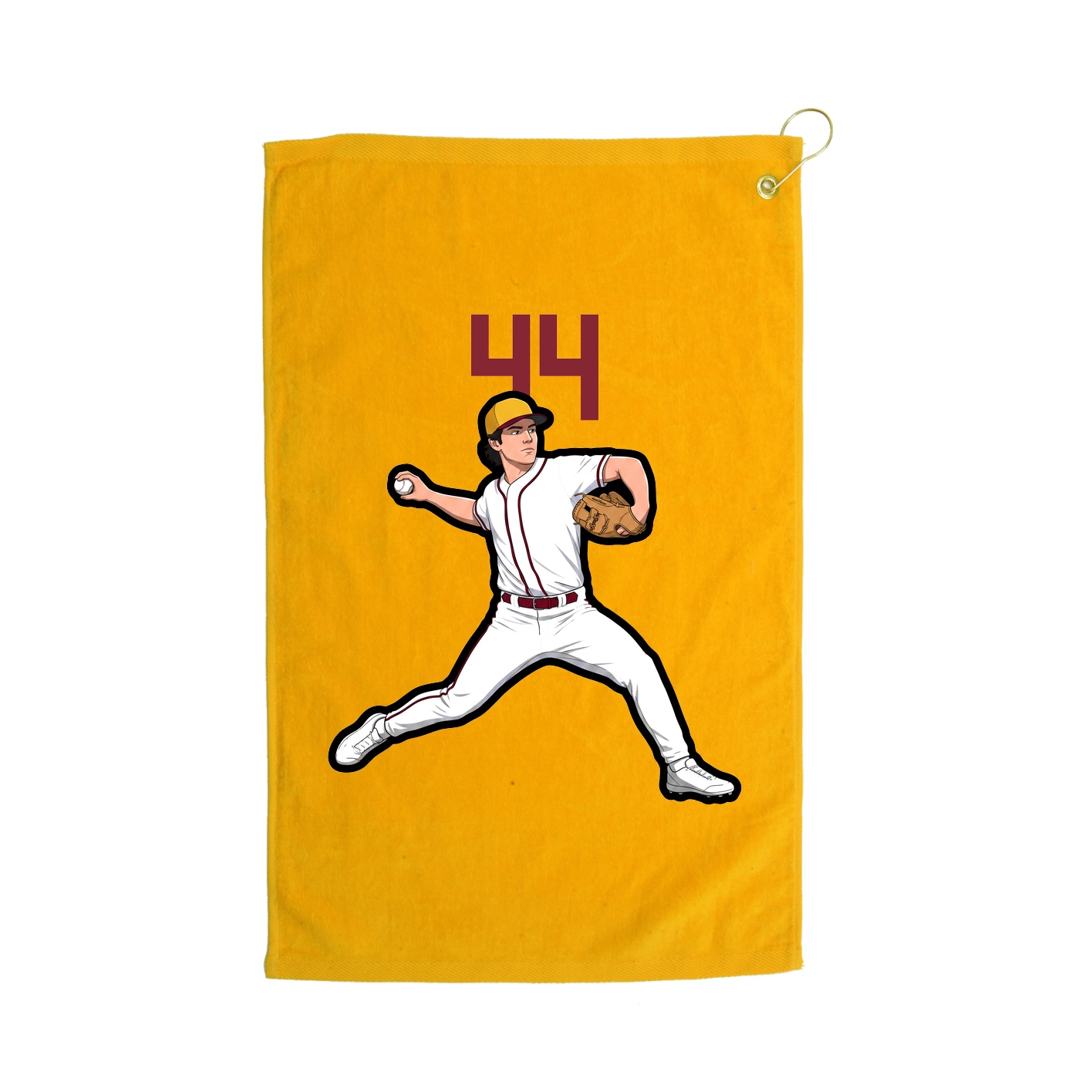 Golf Towel — Number Top in Gold