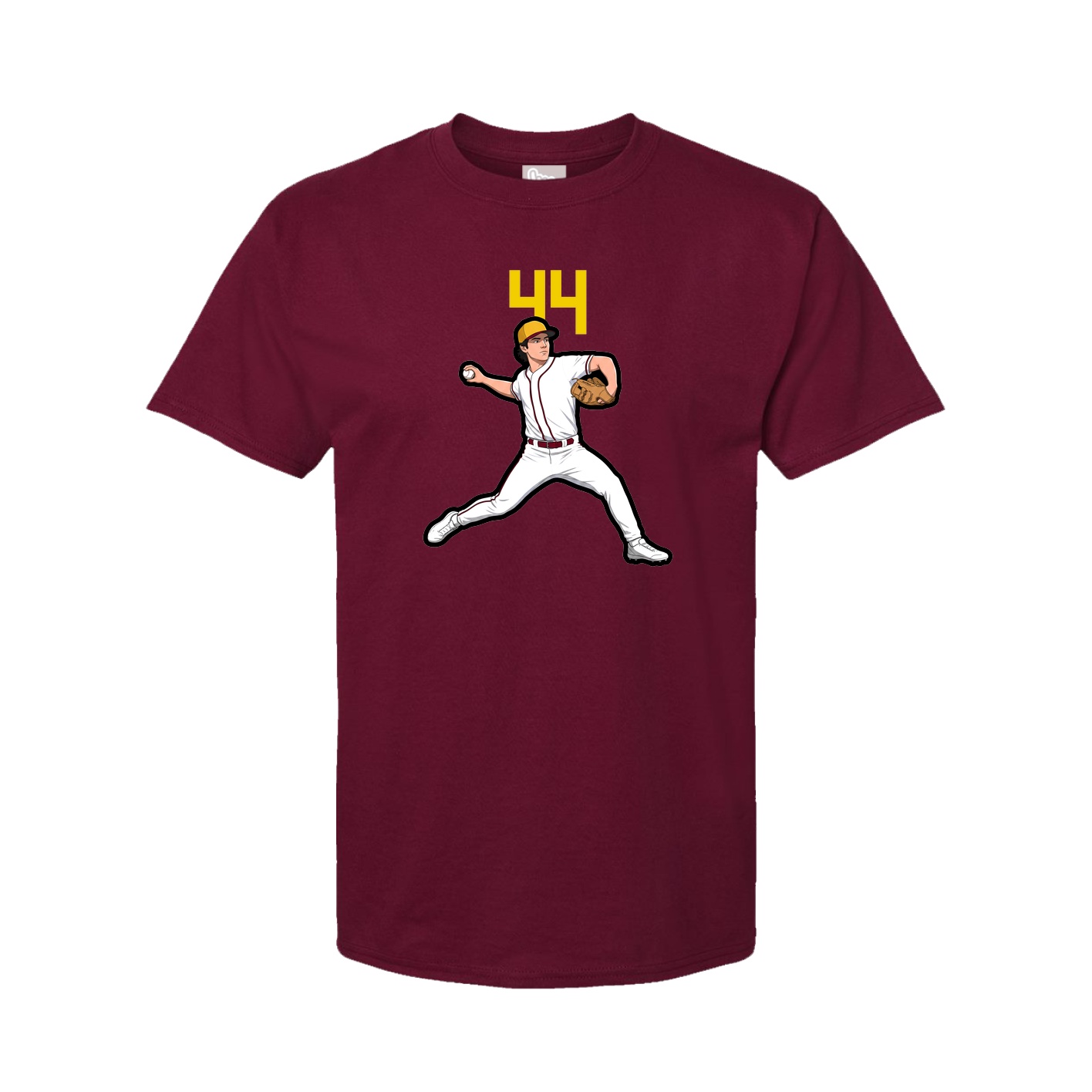 Youth Tee — Number Top in Cardinal