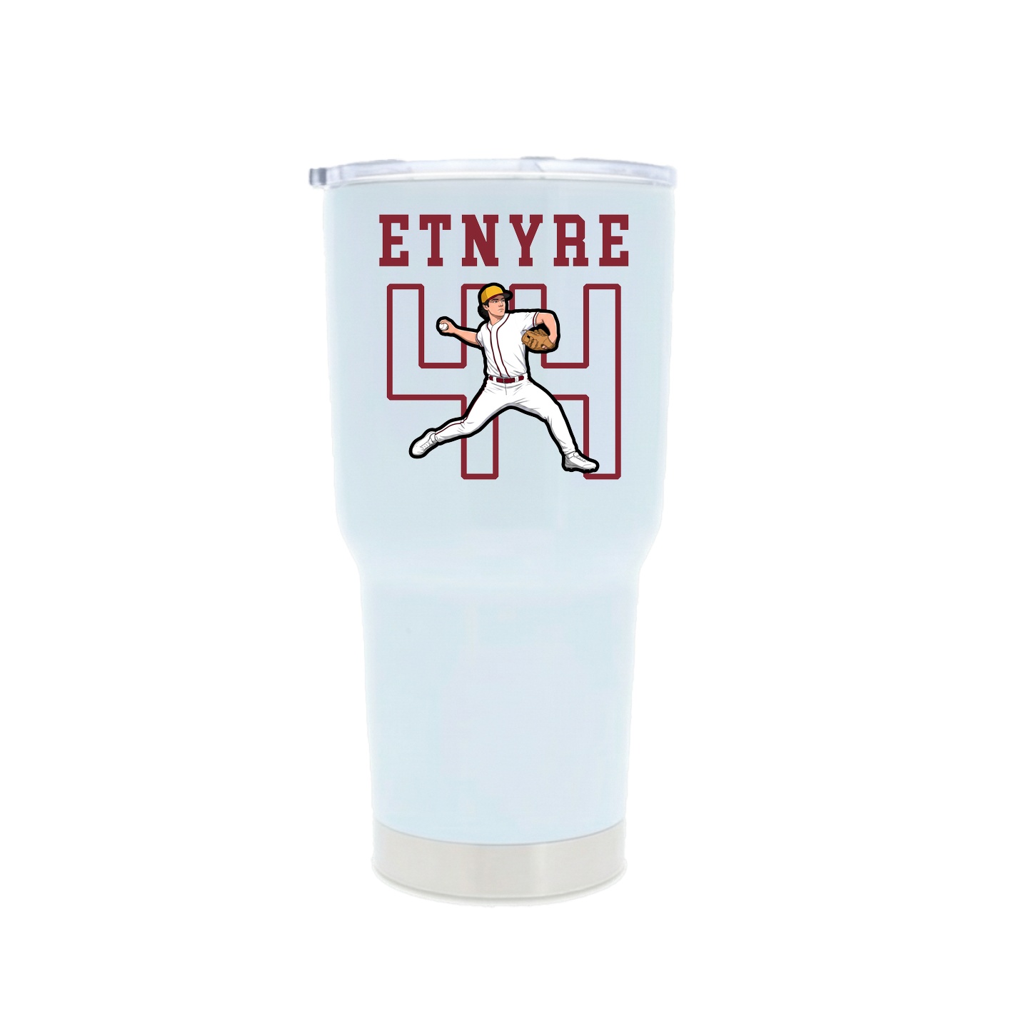 30oz Stainless Steel Tumbler — Shirsey in White