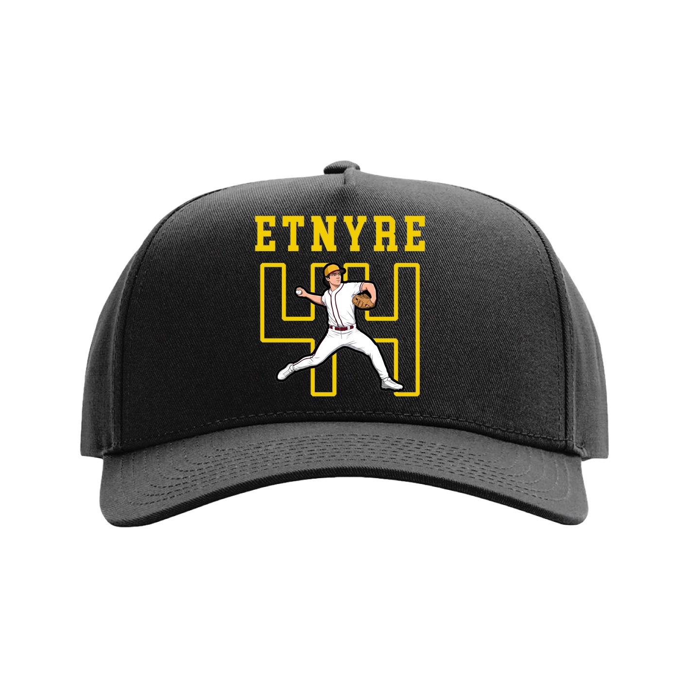 Full Fabric Five-Panel Champ Cap — Shirsey in Black