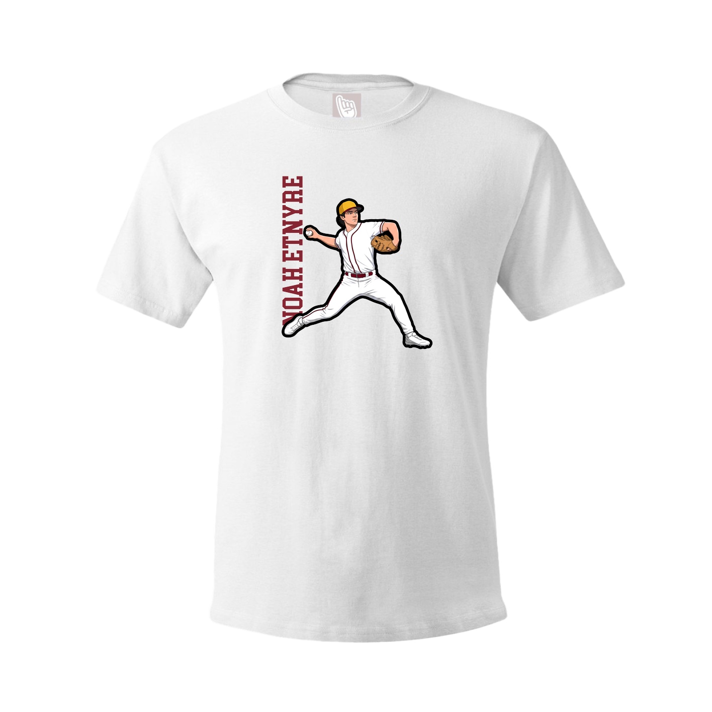 Tee — Name Vertical in White