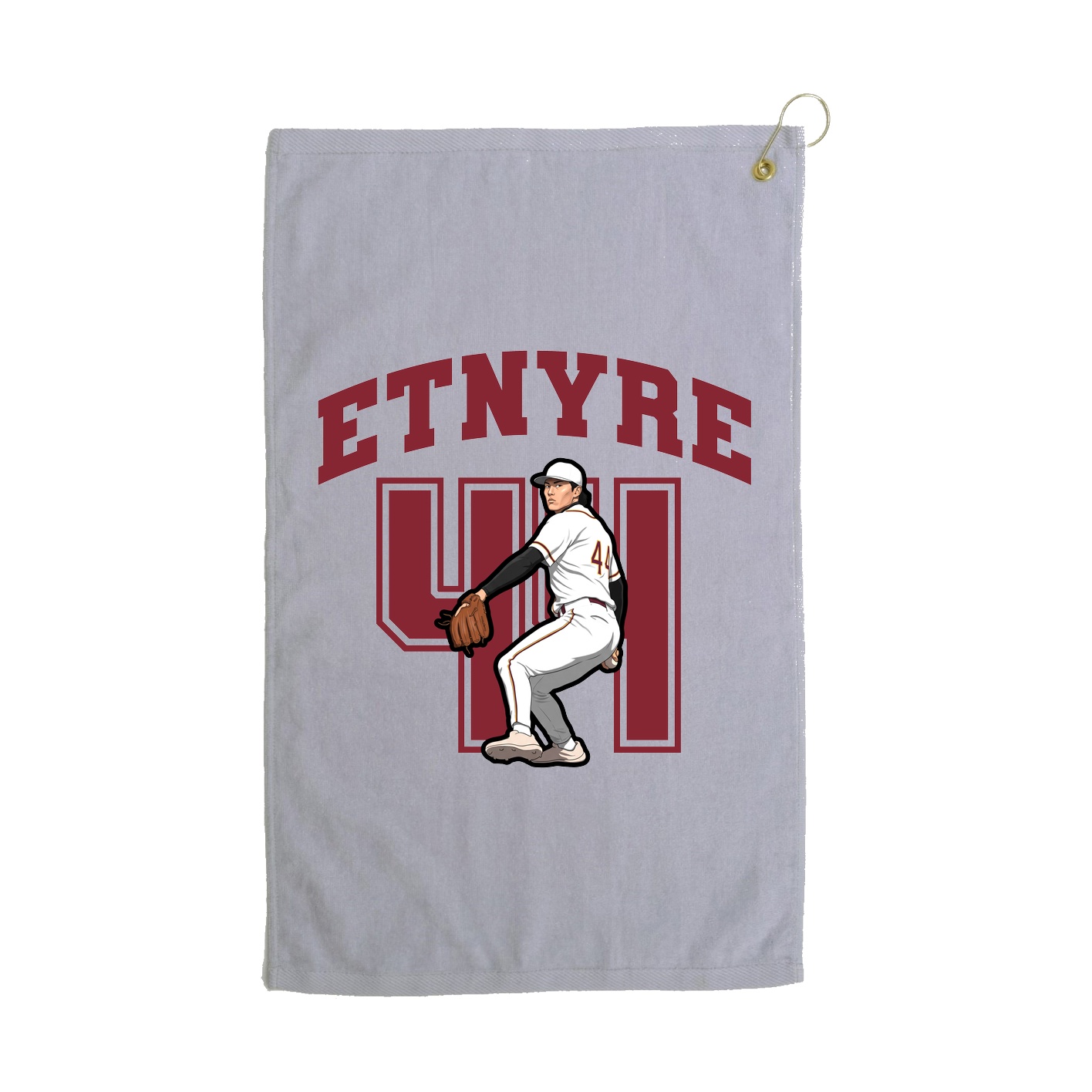 Golf Towel — Number in Grey