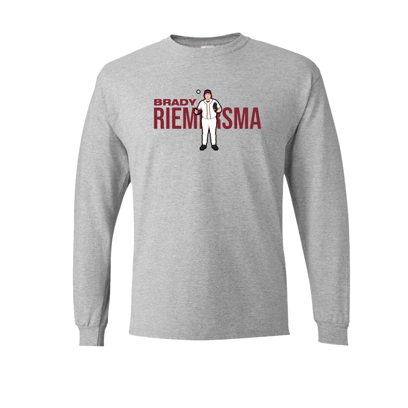 Long Sleeve Tee — Player Name in Grey