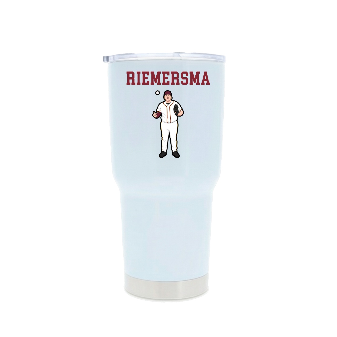 30oz Stainless Steel Tumbler — Shirsey in White