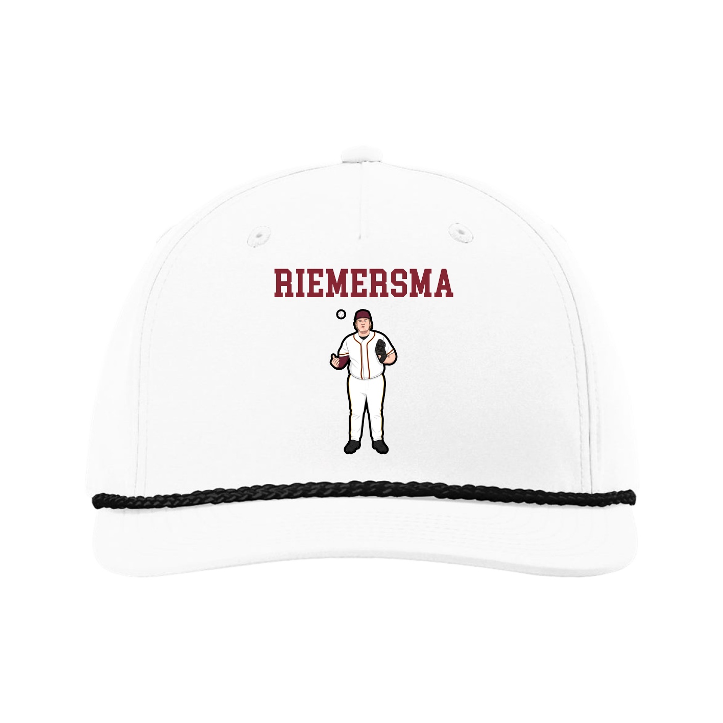 Five-Panel Classic Rope Cap — Shirsey in White
