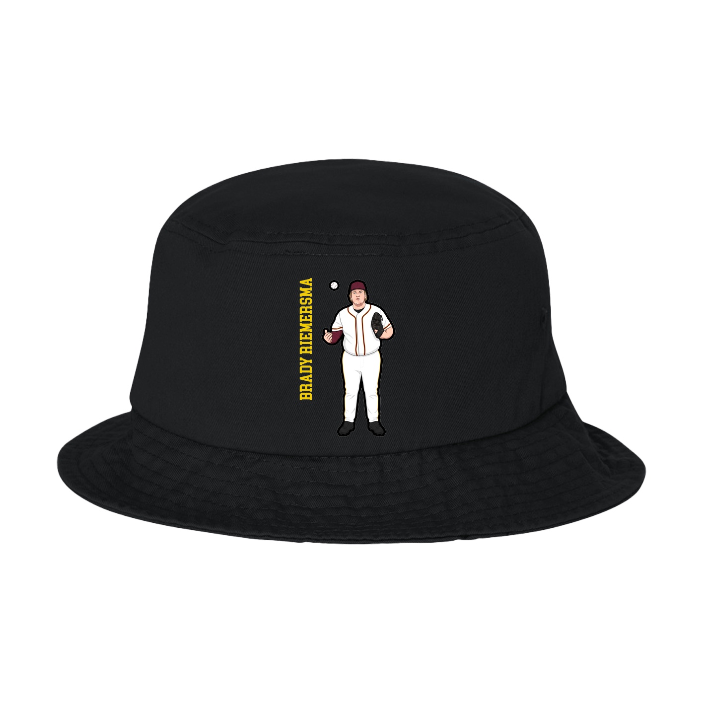 Bucket Cap — Name Vertical in Black