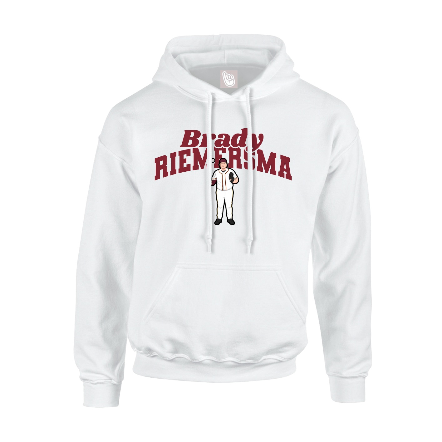 Hoodie — Signature Arch in White