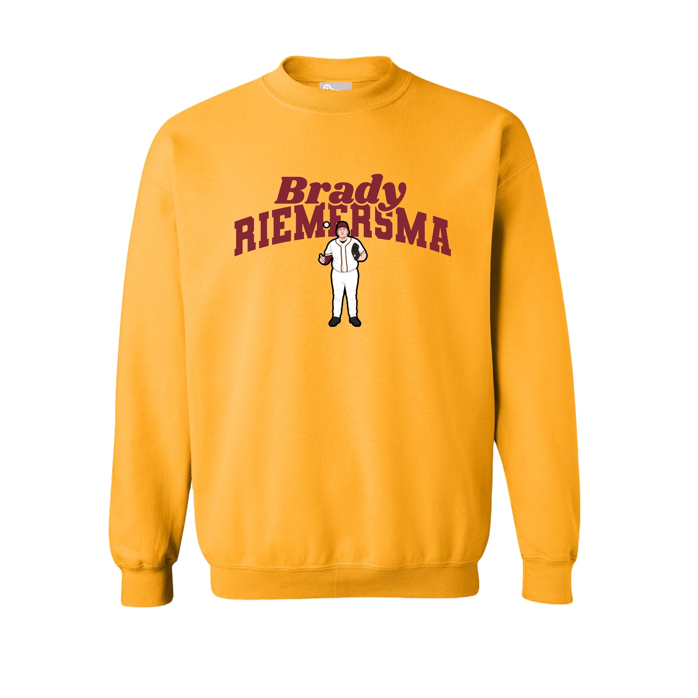 Fleece Crew — Signature Arch in Gold
