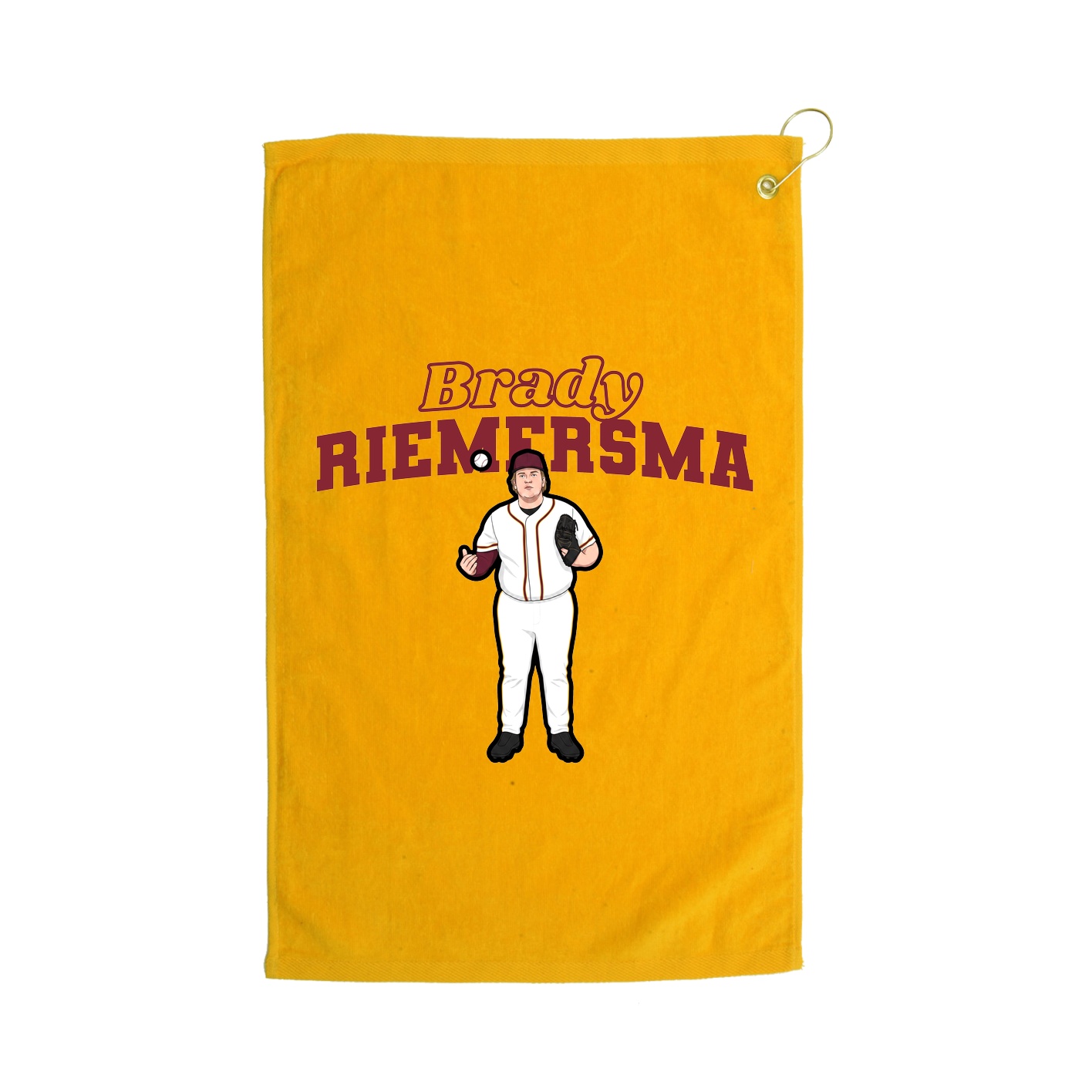 Golf Towel — Name Arch in Gold