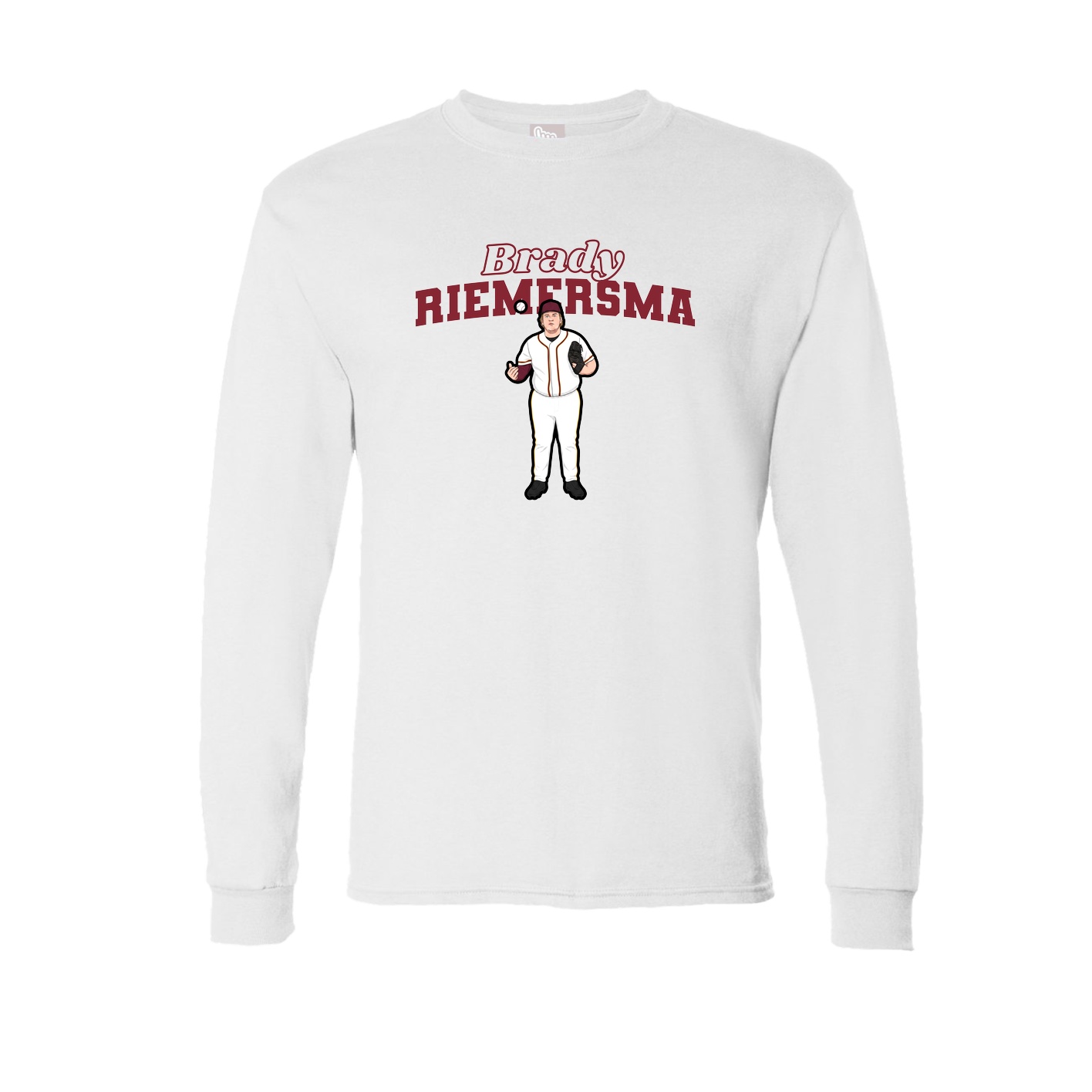 Long Sleeve Tee — Name Arch in White