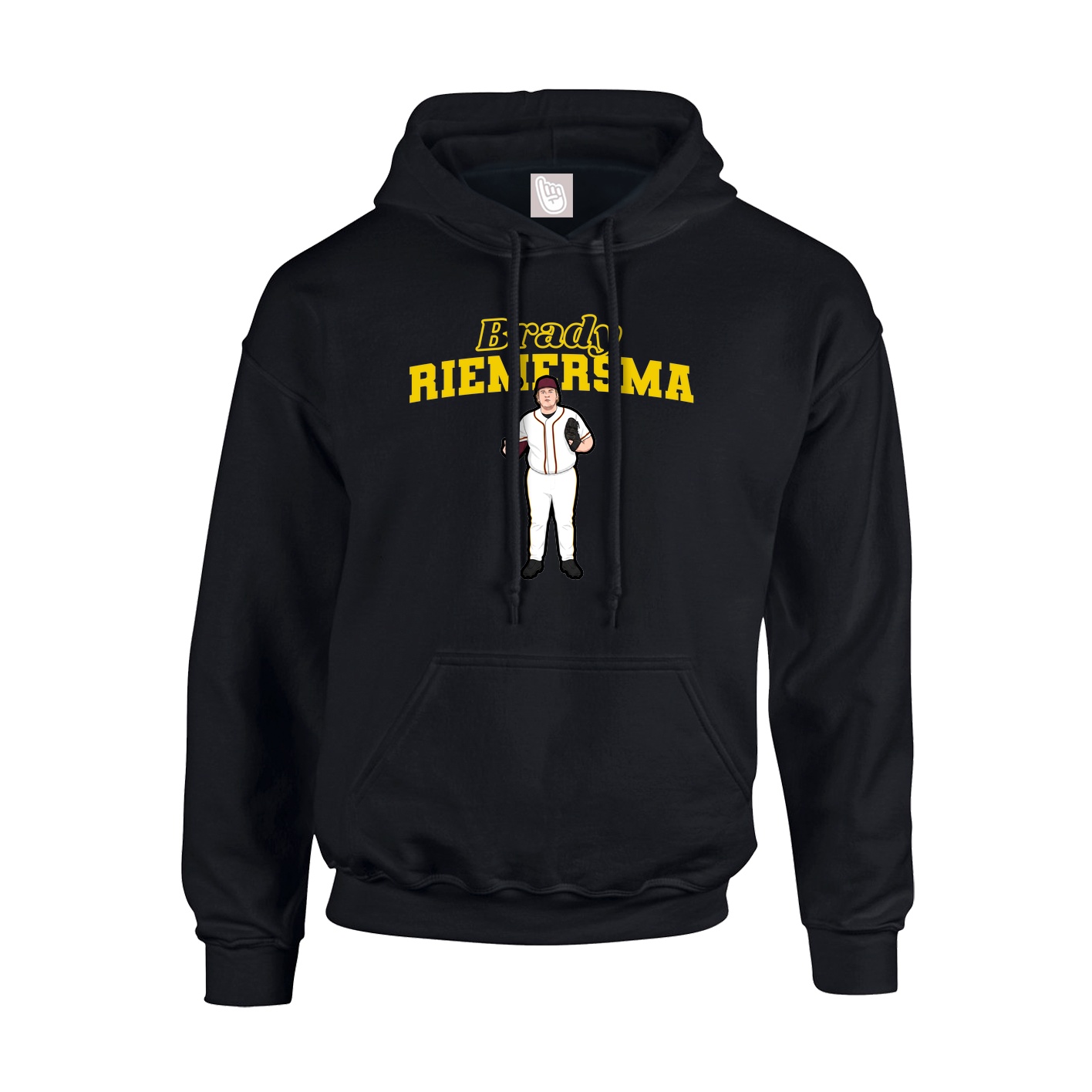 Youth Hoodie — Name Arch in Black