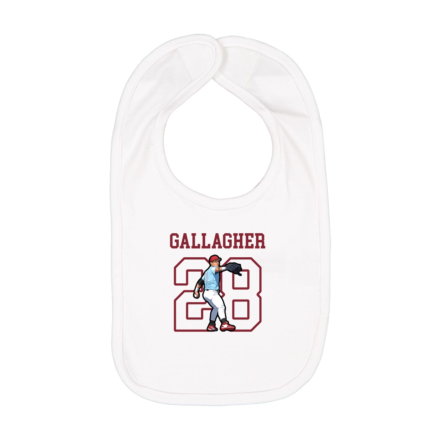 Infant Bib — Shirsey in White