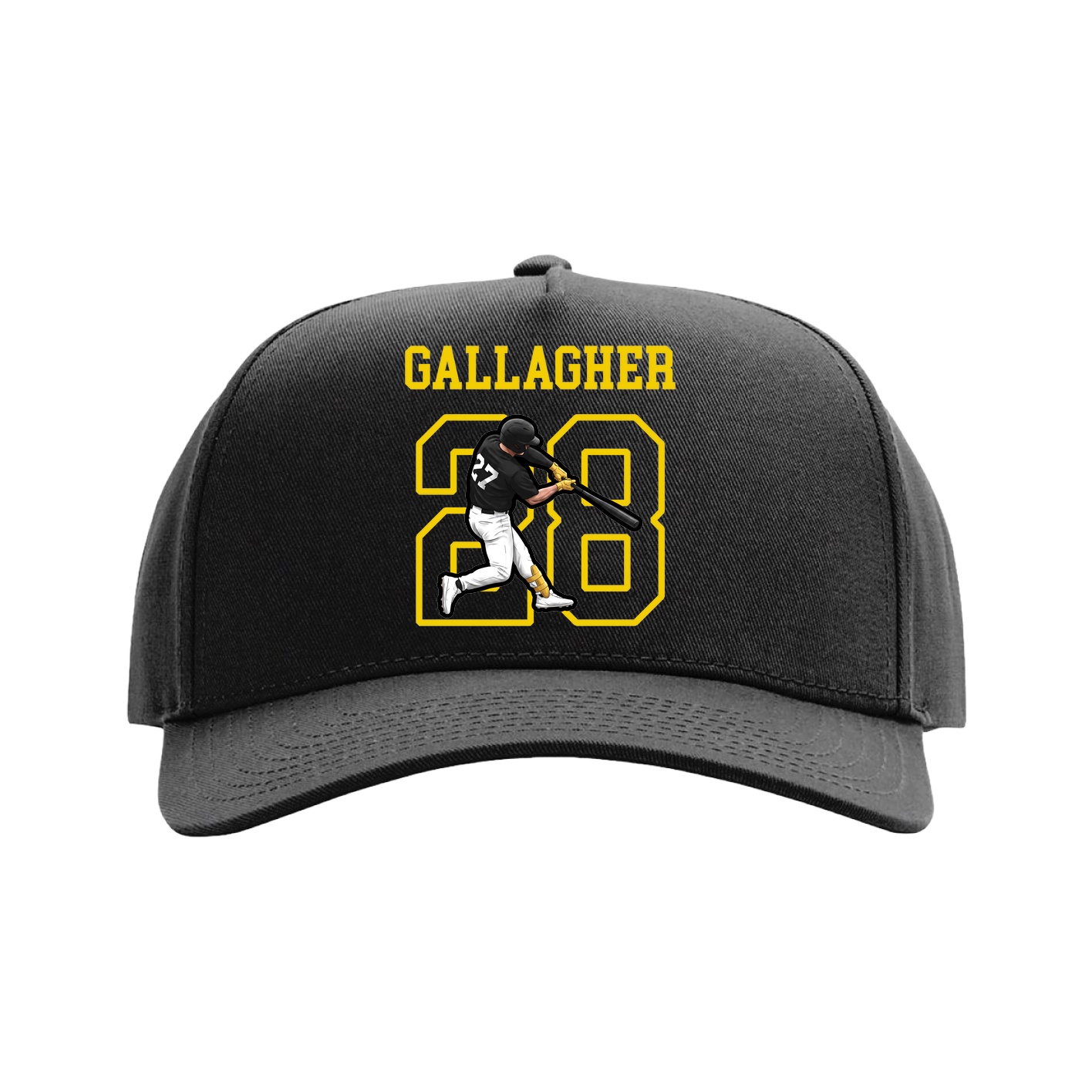 Full Fabric Five-Panel Champ Cap — Shirsey in Black