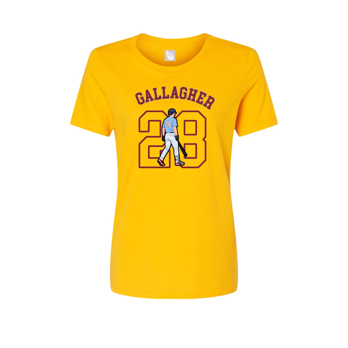 Fitted Women's Tee — Shirsey Arch in Gold