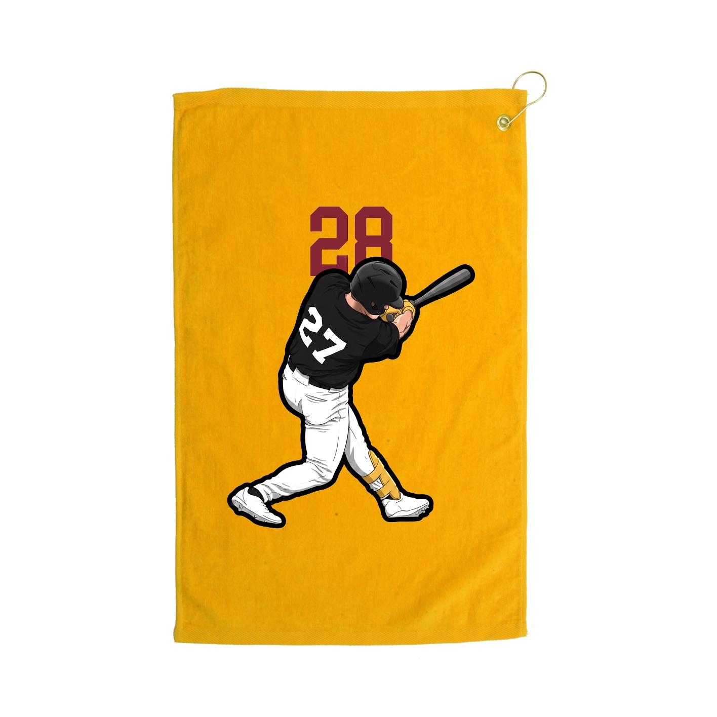 Golf Towel — Number Top in Gold