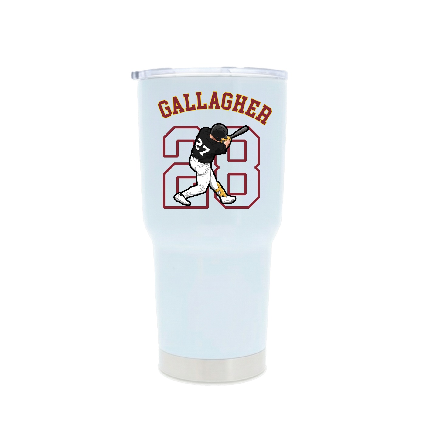 30oz Stainless Steel Tumbler — Shirsey Arch in White