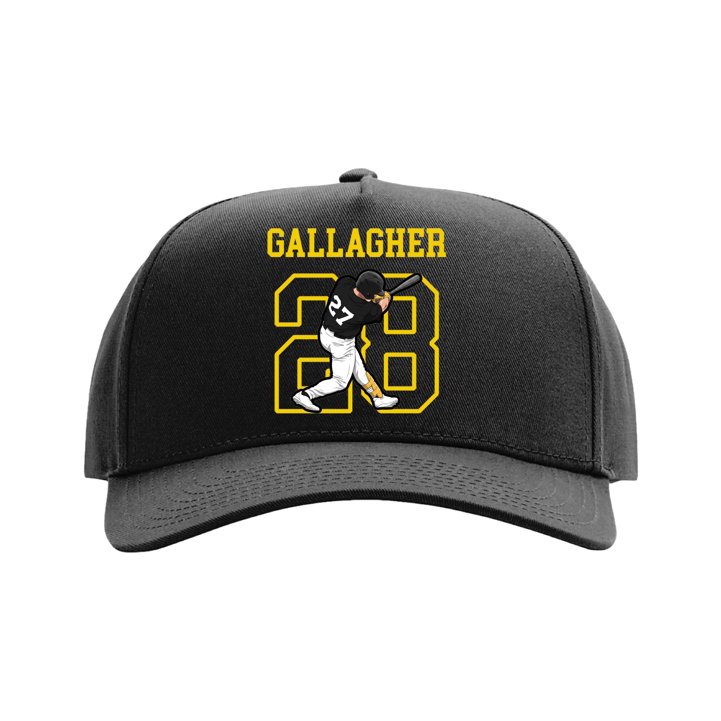 Full Fabric Five-Panel Champ Cap — Shirsey in Black