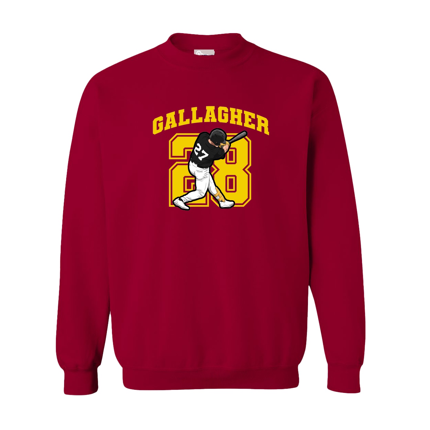Fleece Crew — Number in Cardinal