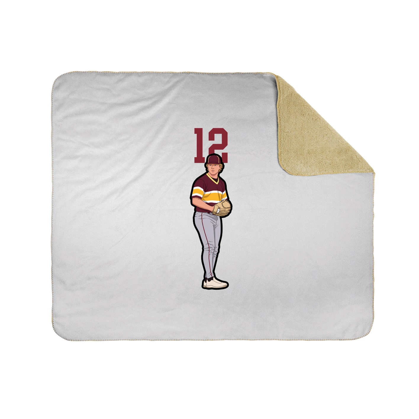 Throw Blanket — Number Top in White