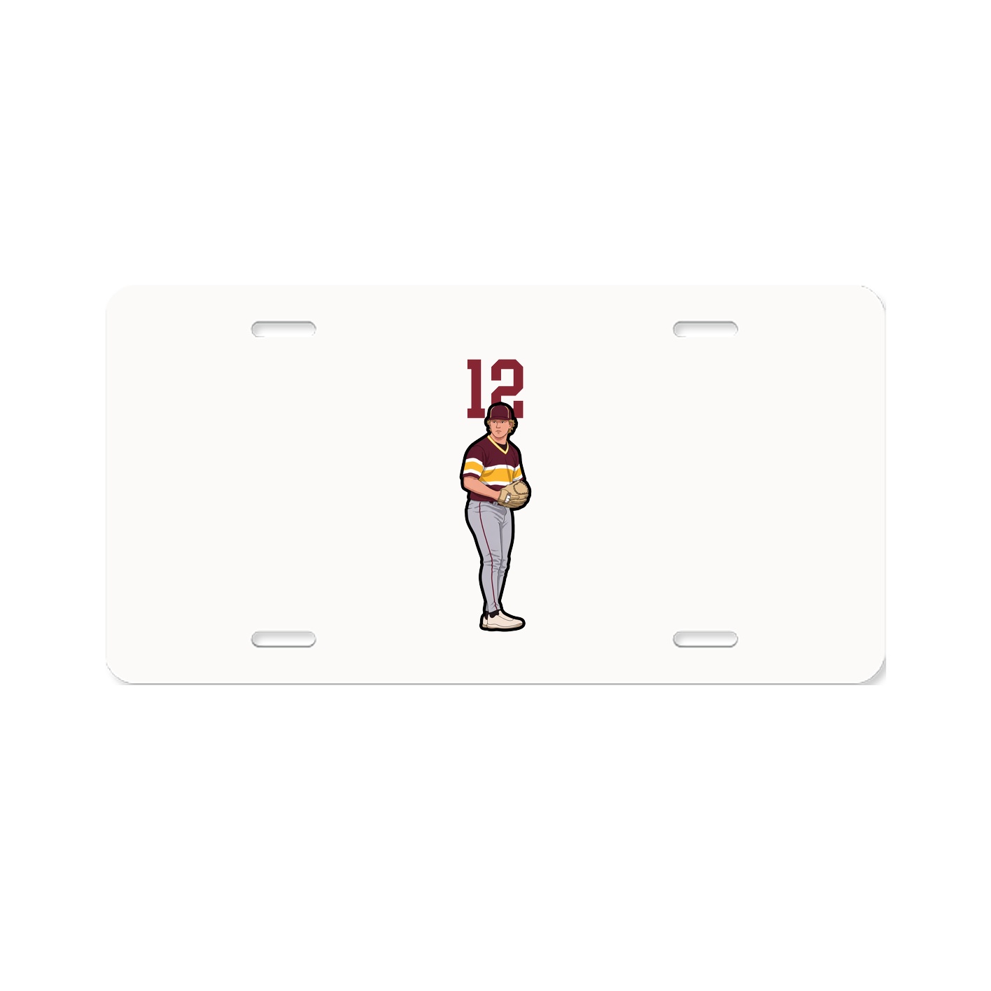 License Plate — Number Top in Classic