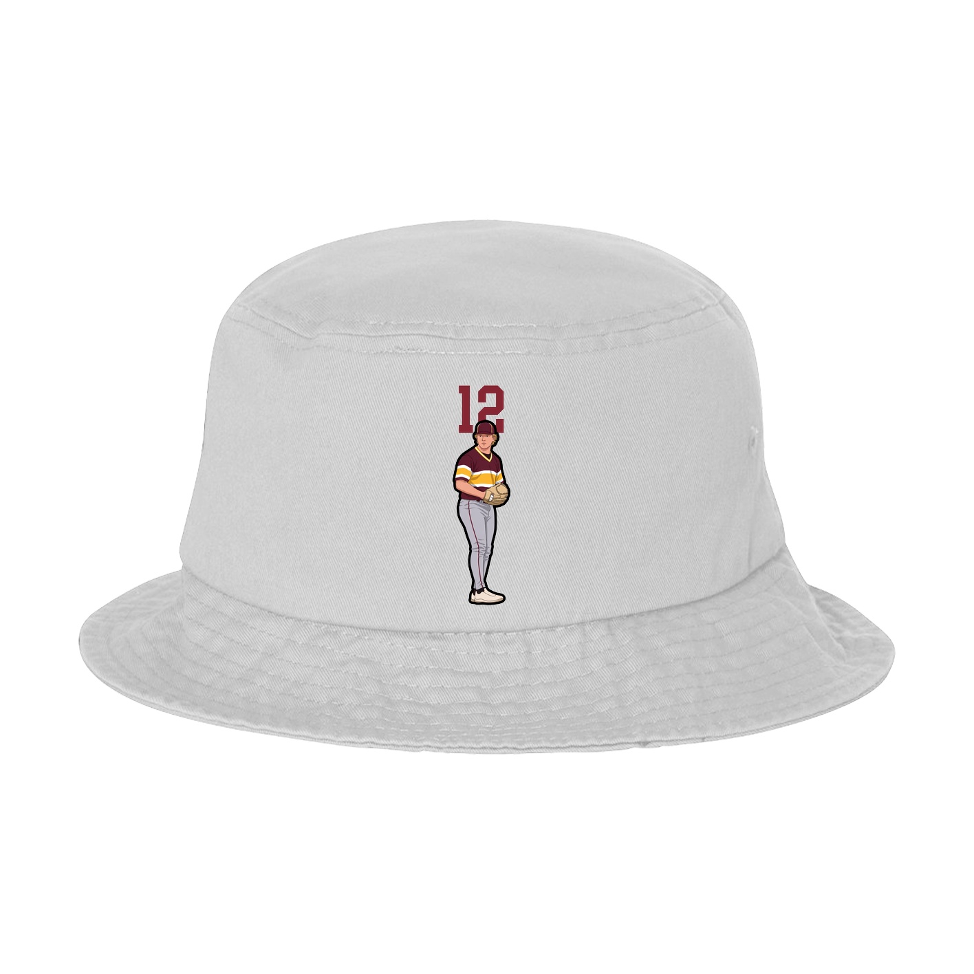 Bucket Cap — Number Top in White