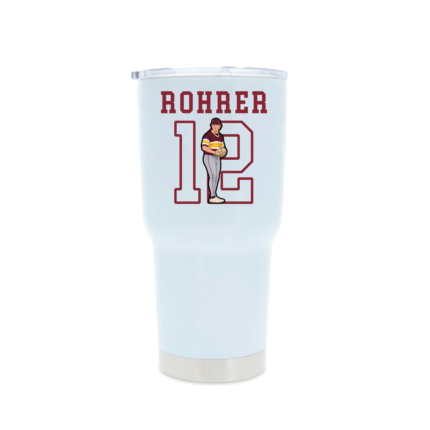 30oz Stainless Steel Tumbler — Shirsey in White