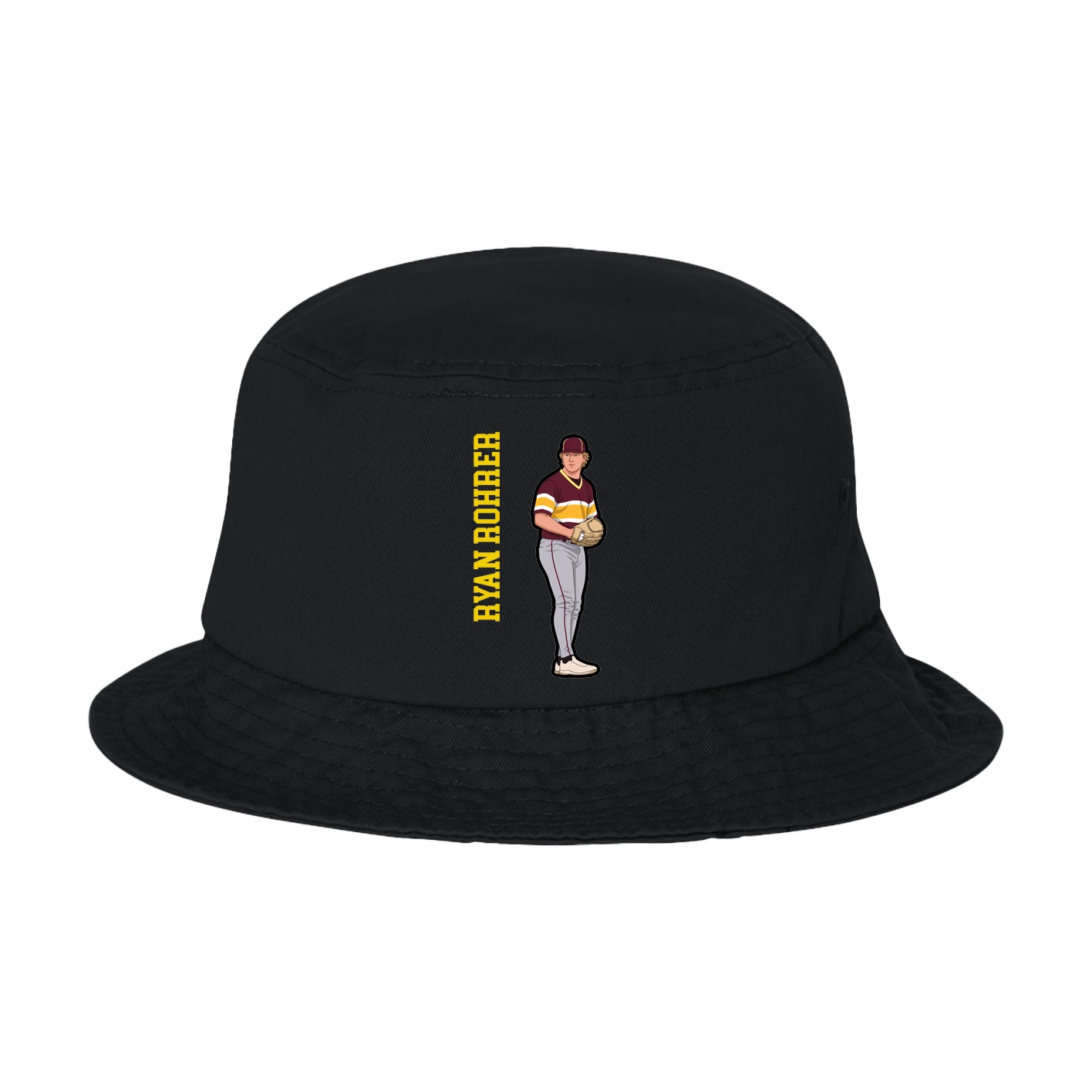 Bucket Cap — Name Vertical in Black