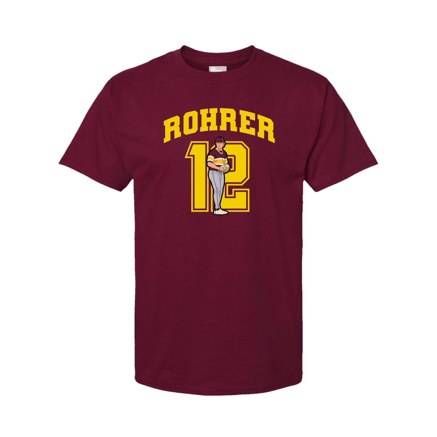 Youth Tee — Number in Cardinal