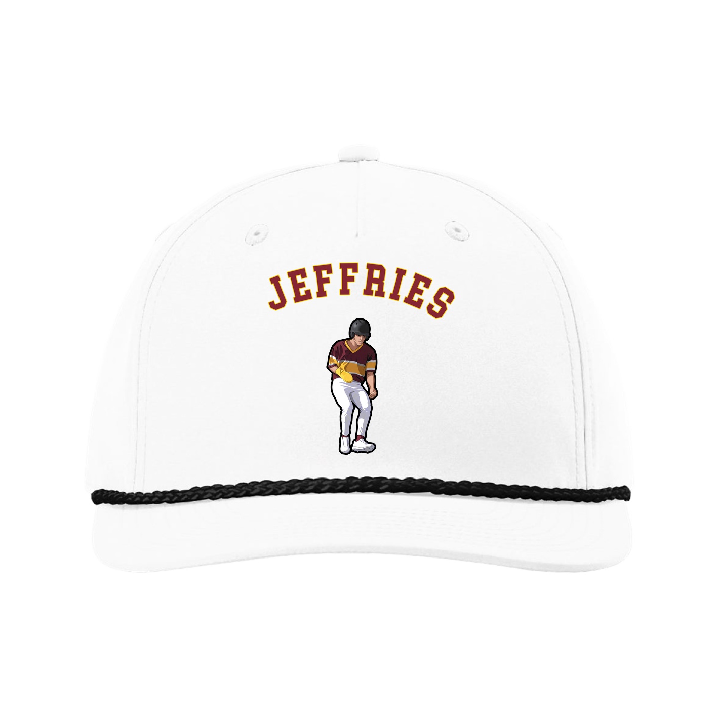 Five-Panel Classic Rope Cap — Shirsey Arch in White