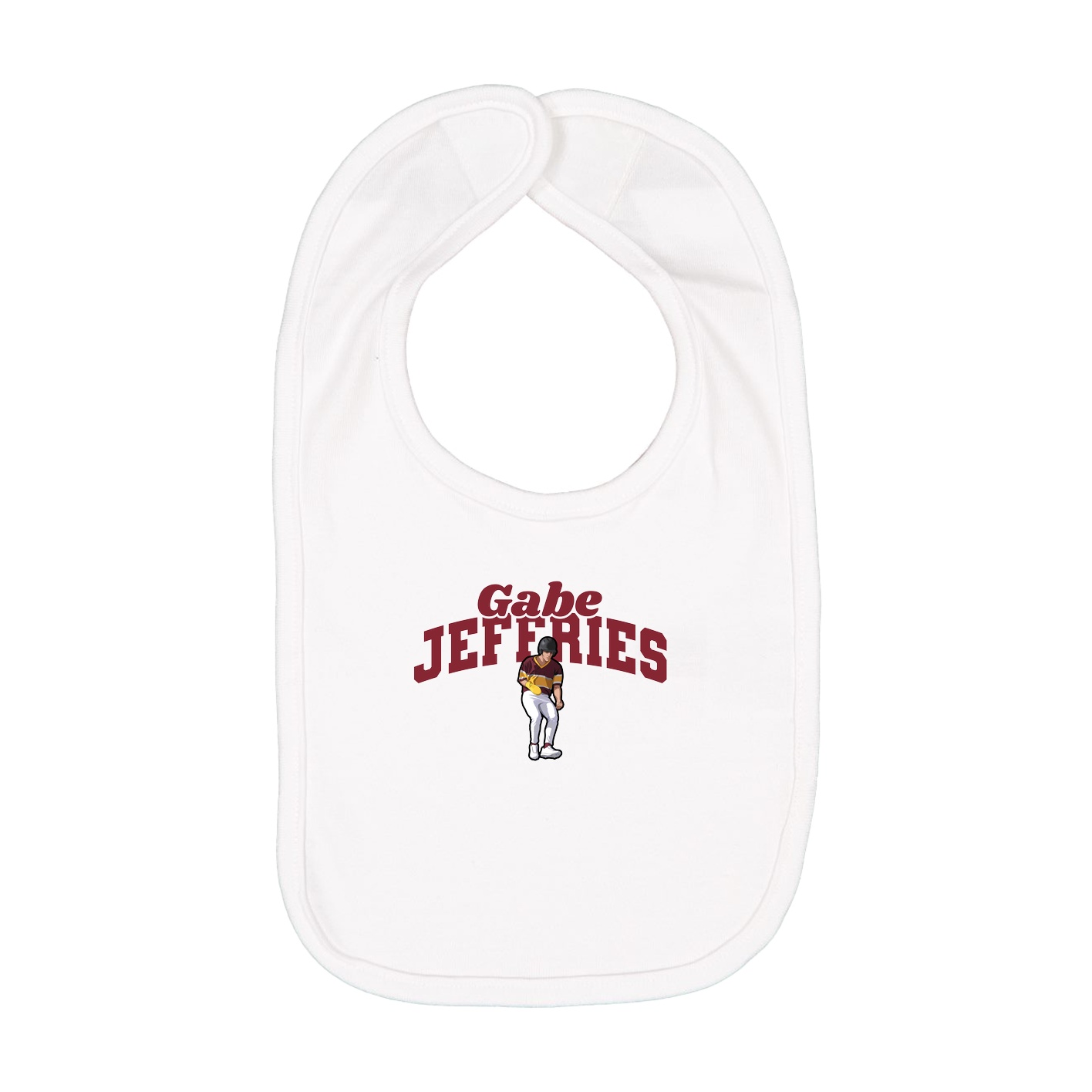 Infant Bib — Signature Arch in White