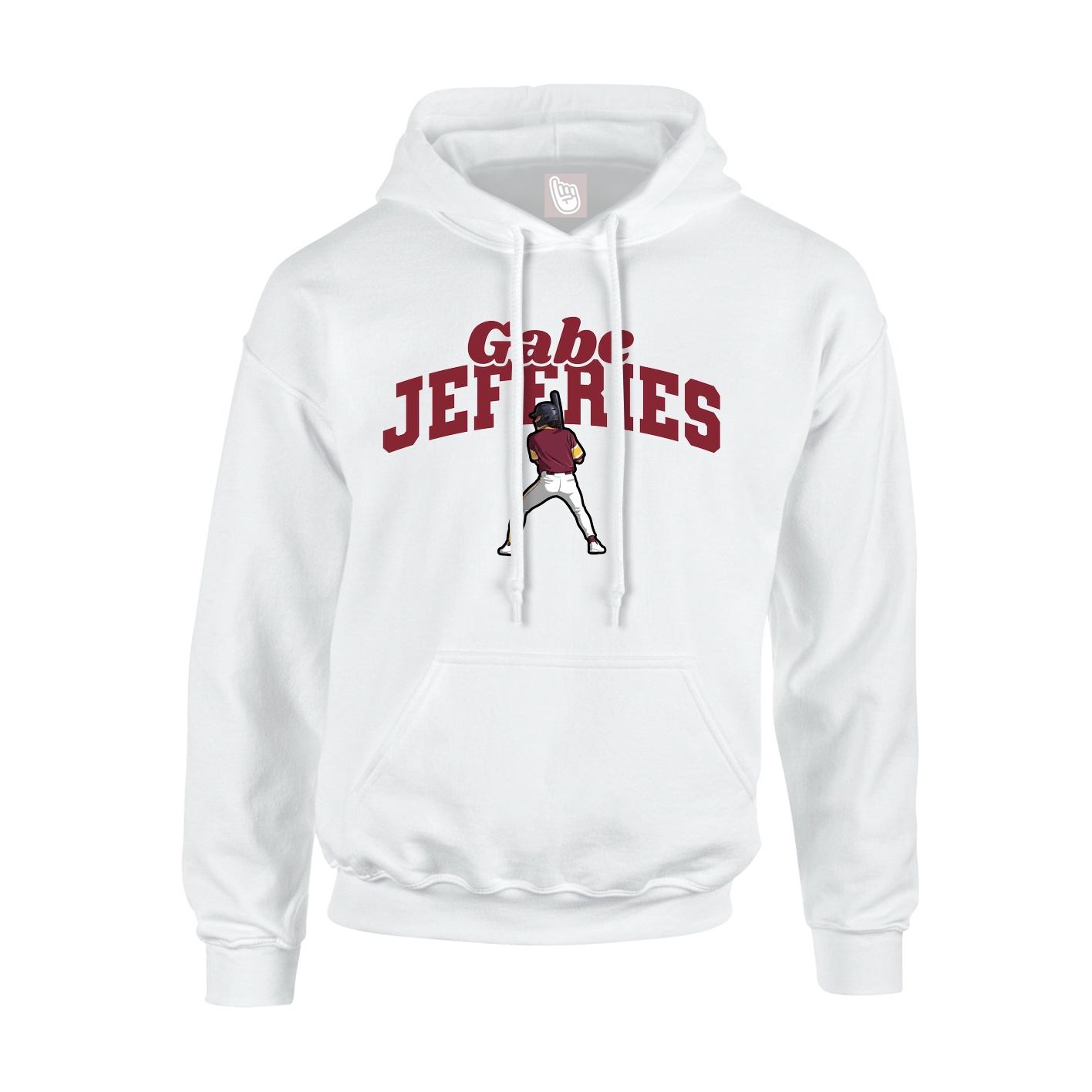 Youth Hoodie — Signature Arch in White