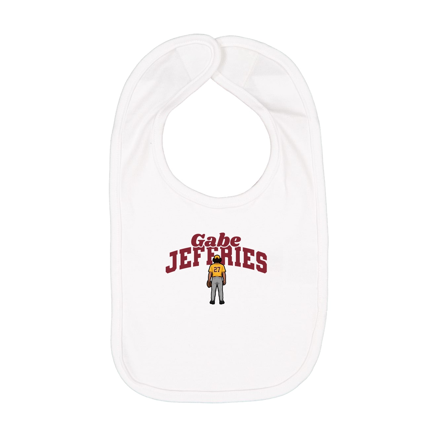 Infant Bib — Signature Arch in White