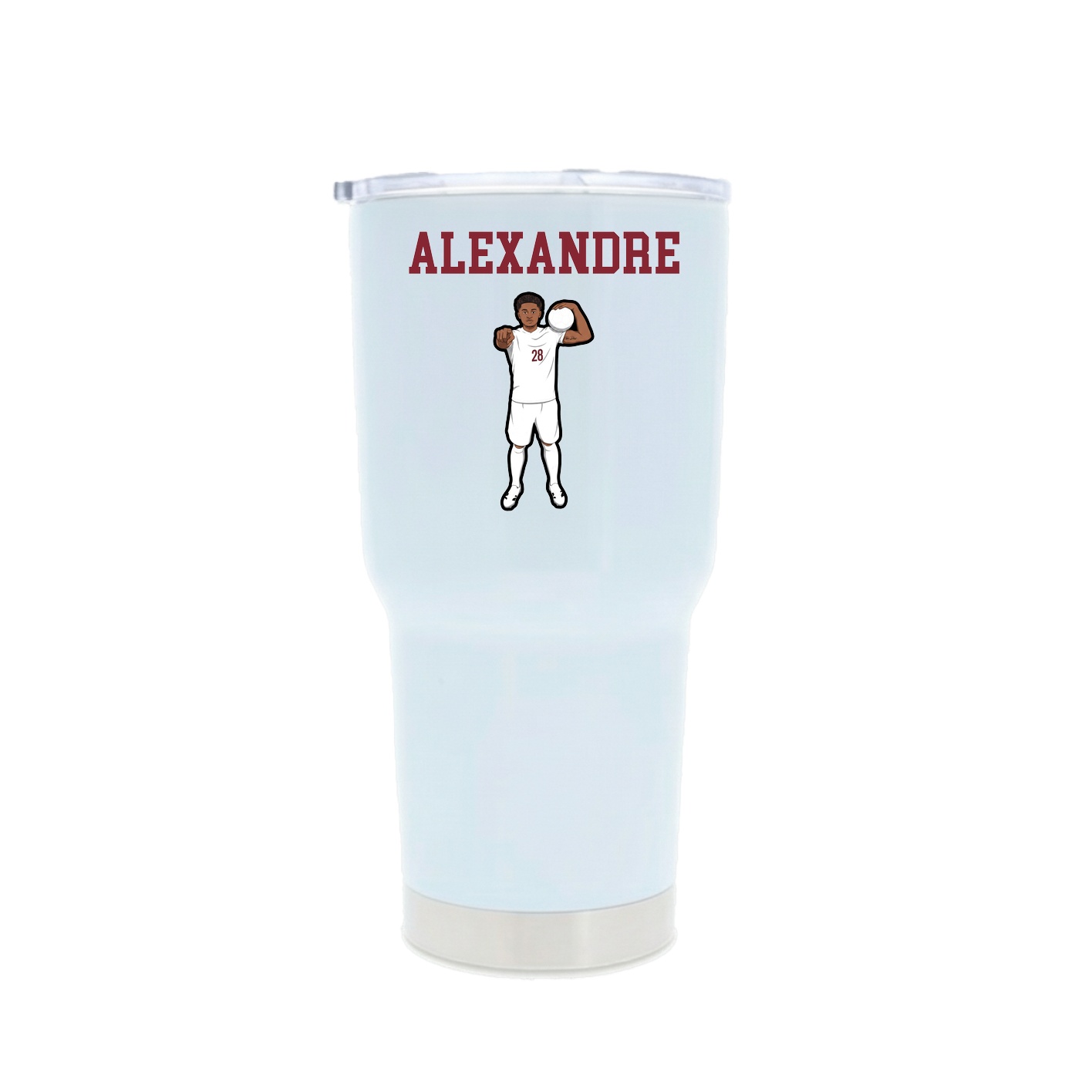 30oz Stainless Steel Tumbler — Shirsey in White