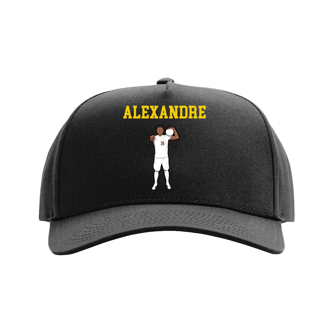 Full Fabric Five-Panel Champ Cap — Shirsey in Black