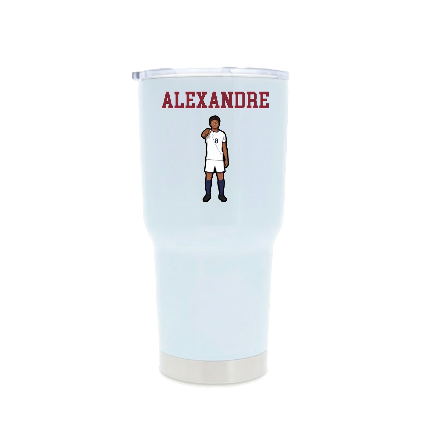 30oz Stainless Steel Tumbler — Shirsey in White