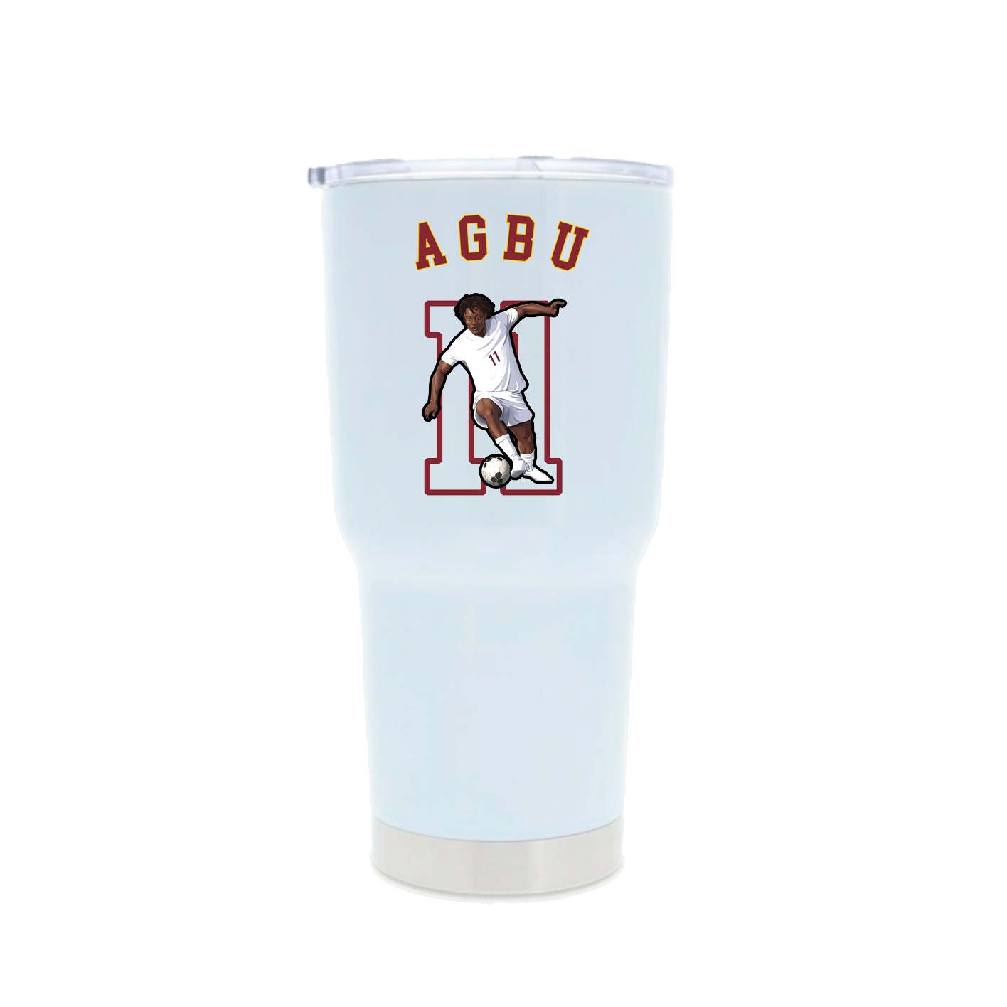 30oz Stainless Steel Tumbler — Shirsey Arch in White