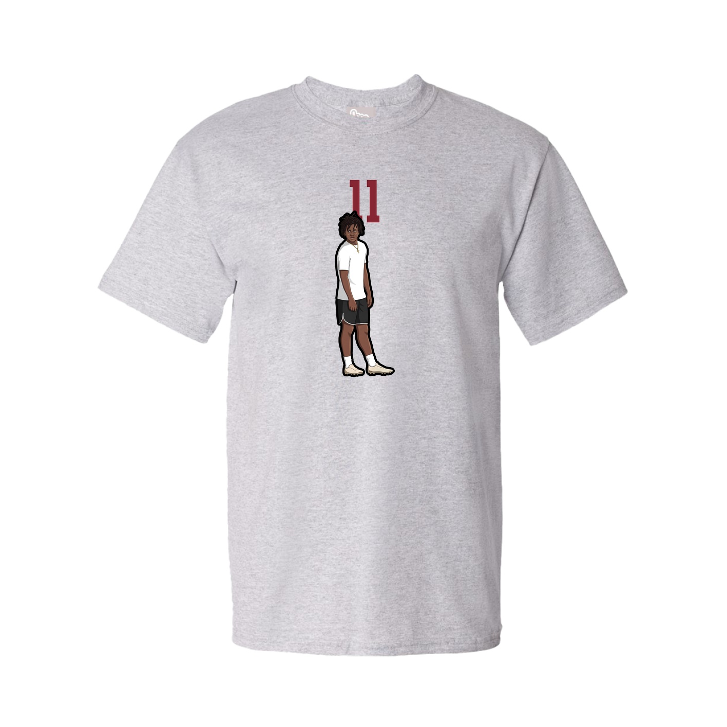 Youth Tee — Number Top in Grey