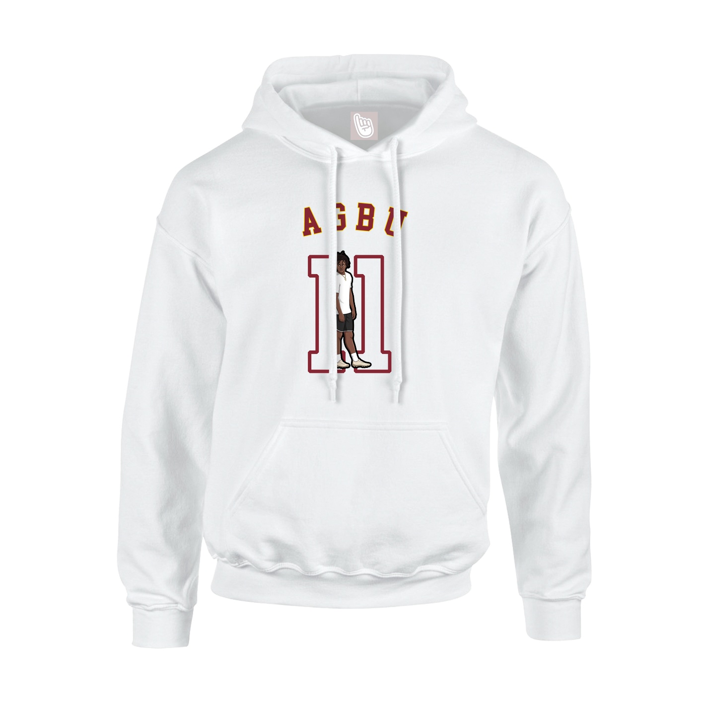 Youth Hoodie — Shirsey Arch in White