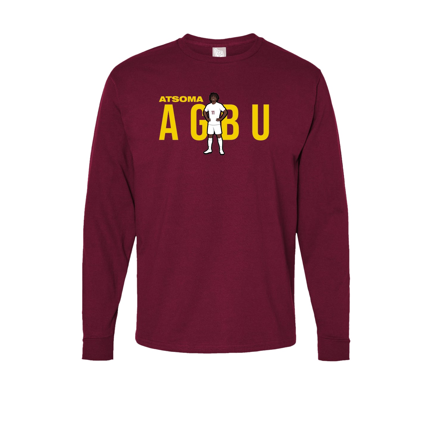 Long Sleeve Tee — Player Name in Cardinal