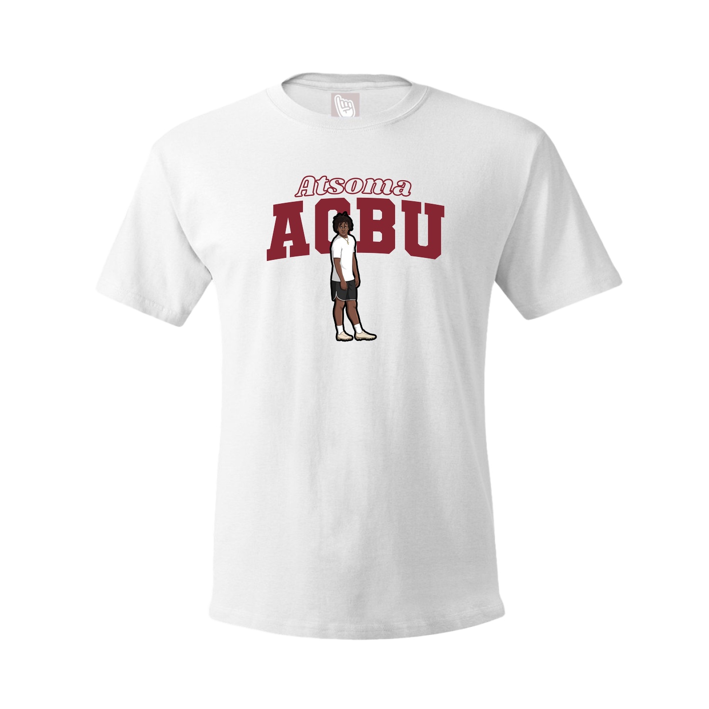 Youth Tee — Name Arch in White