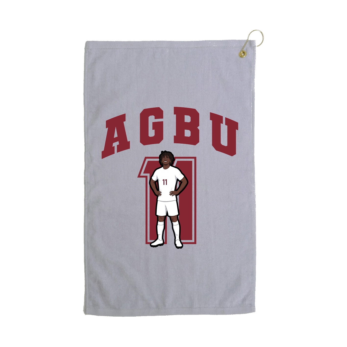 Golf Towel — Number in Grey