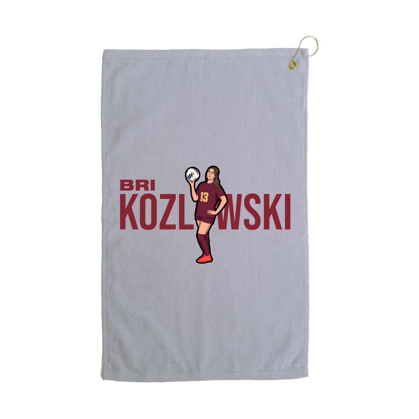 Golf Towel — Player Name in Grey