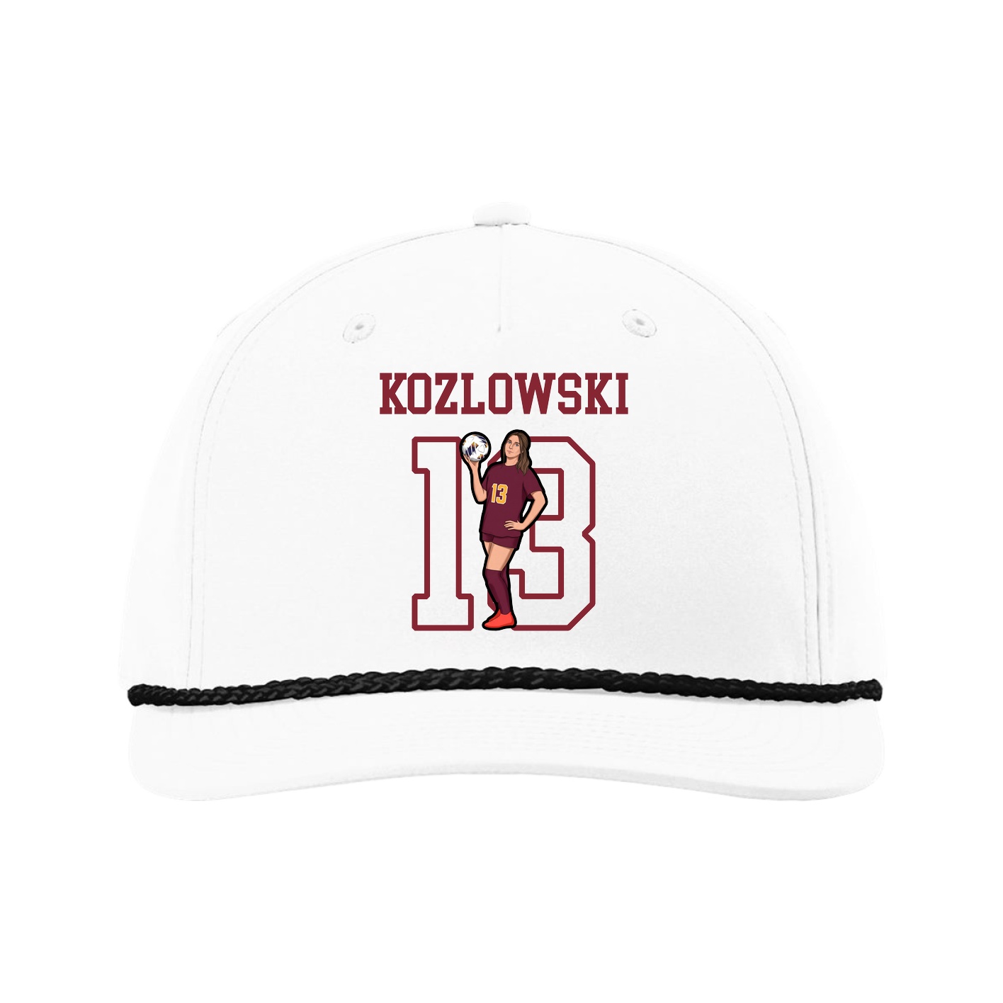 Five-Panel Classic Rope Cap — Shirsey in White