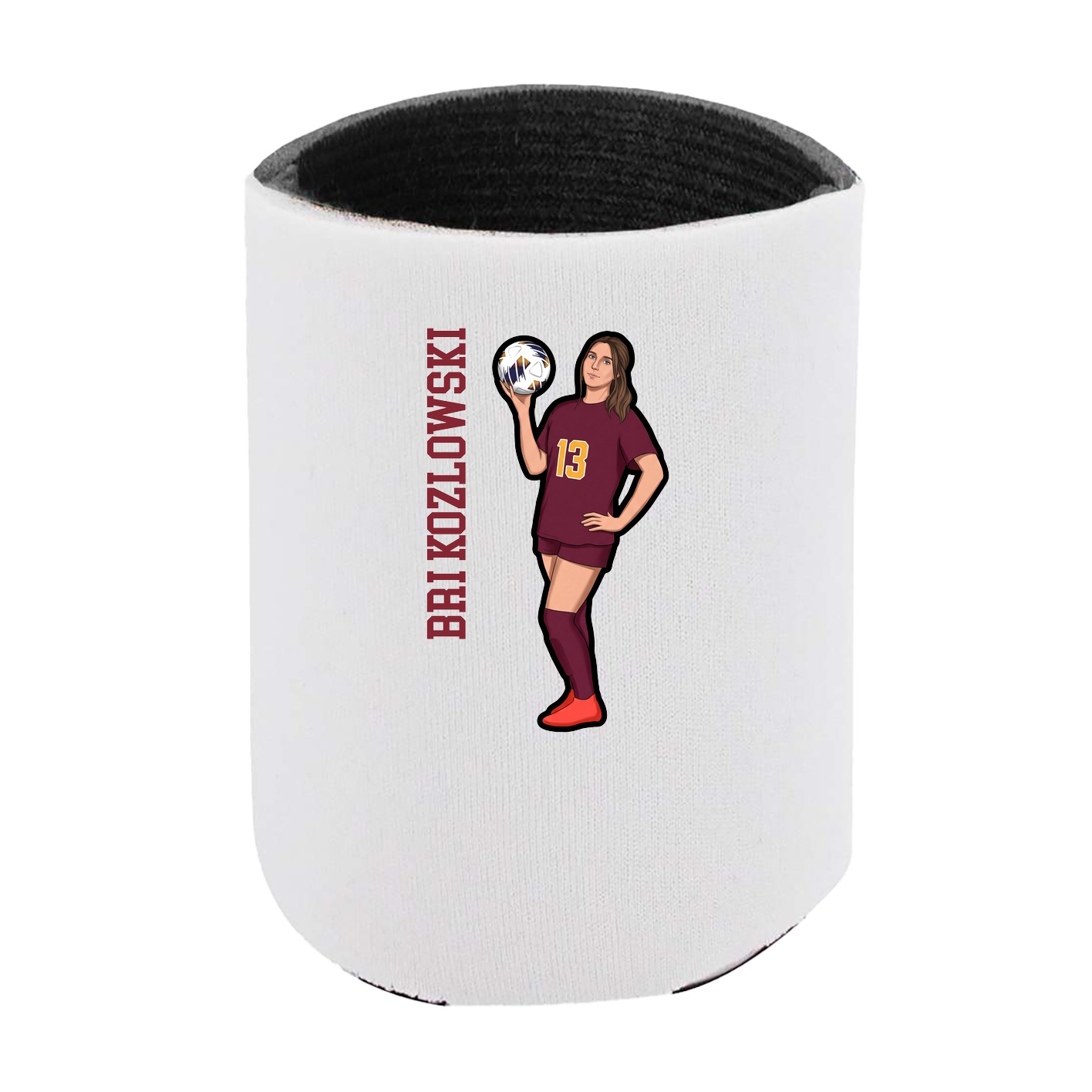 Can Holder — Name Vertical in White